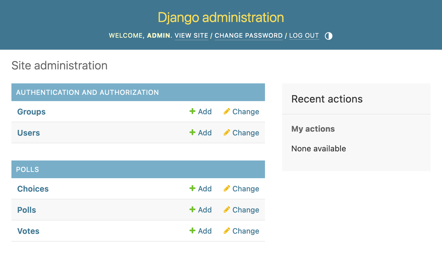 Django Admin Added View