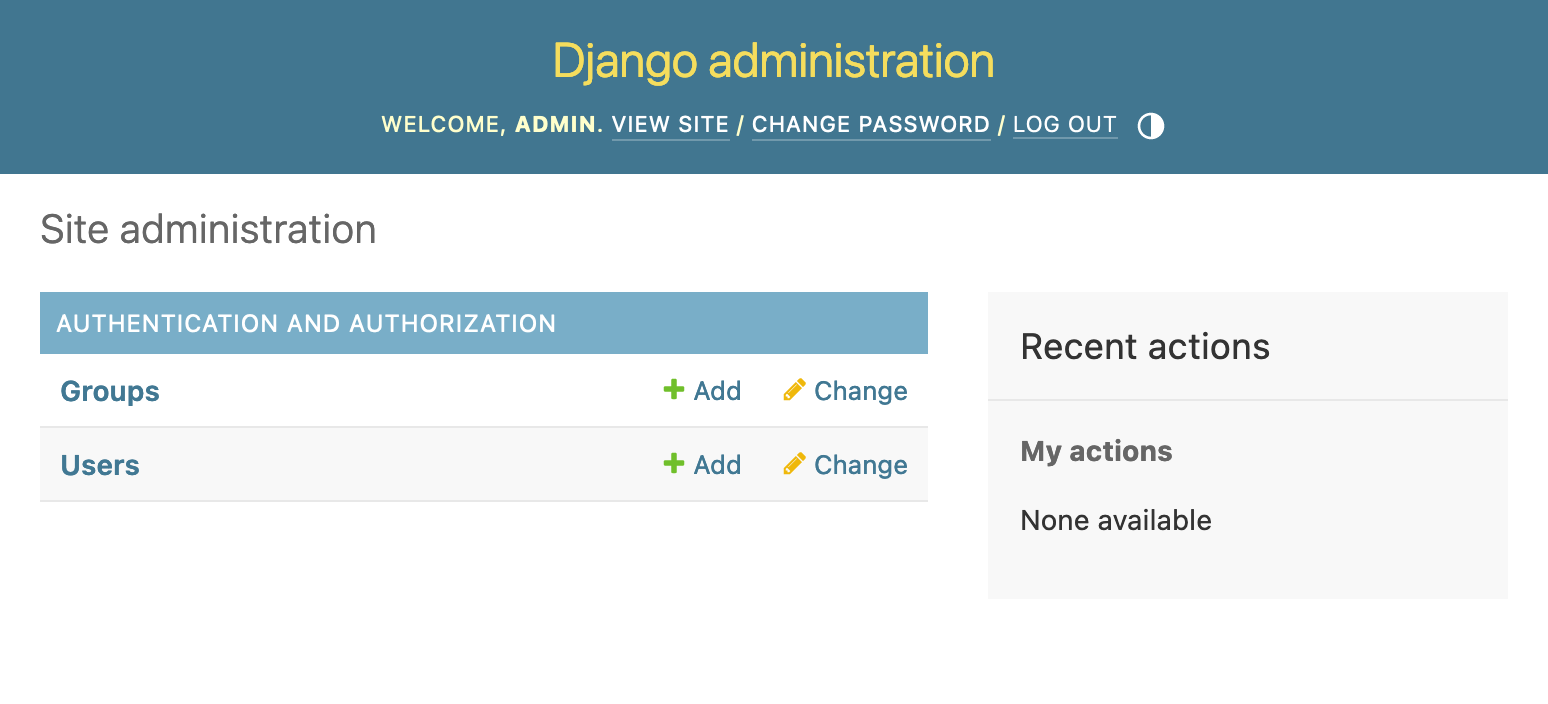 Django Admin Default View