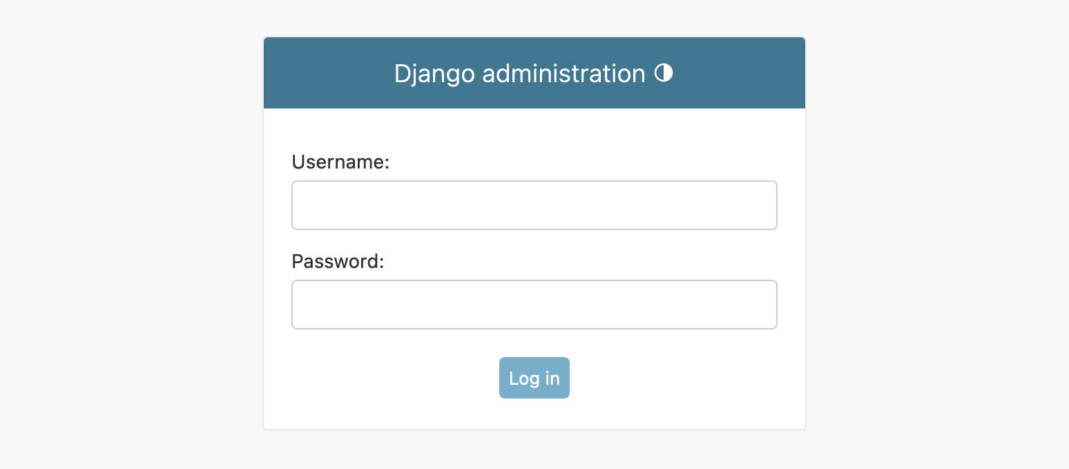Django Admin Sign In Page